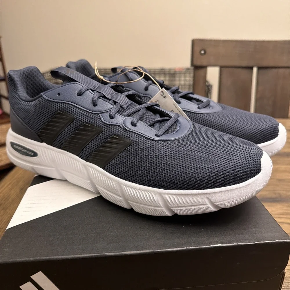 adidas Men's Sneaker Cloudfoam Flex Athletic Shoes Navy Size 13